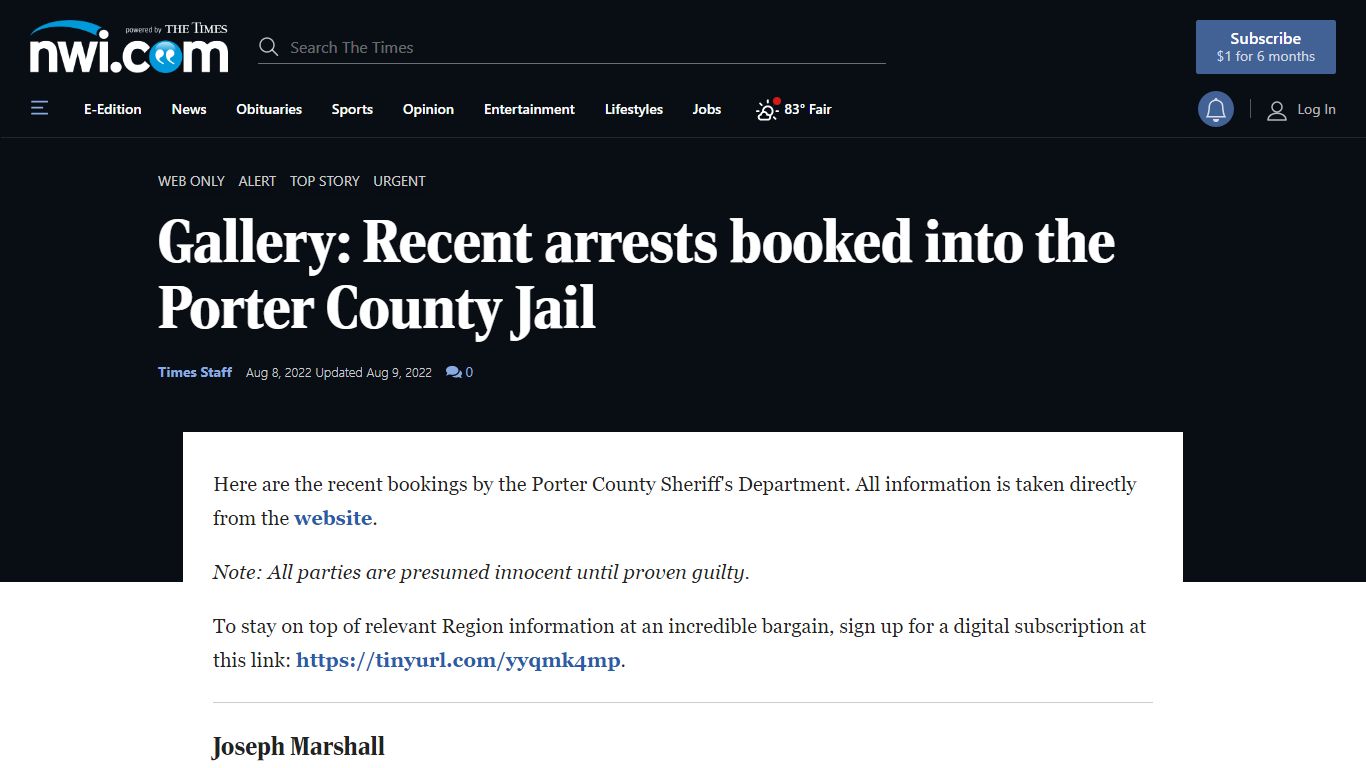 Gallery: Recent arrests booked into Porter County Jail ...